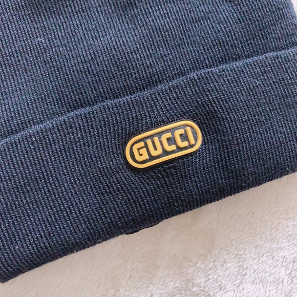 NWT Authentic Limited Gucci X NFL Wool Knit Winter Hat w/ Floral Embroidery - Picture 3 of 6